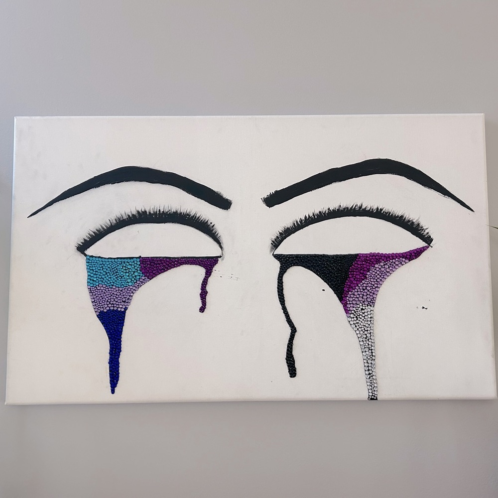 Crying Glitter Canvas